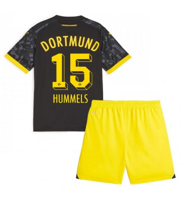 Borussia Dortmund Mats Hummels #15 Koszulka Wyjazdowych Dziecięca 2023-24 Krótki Rękaw (+ Krótkie spodenki)